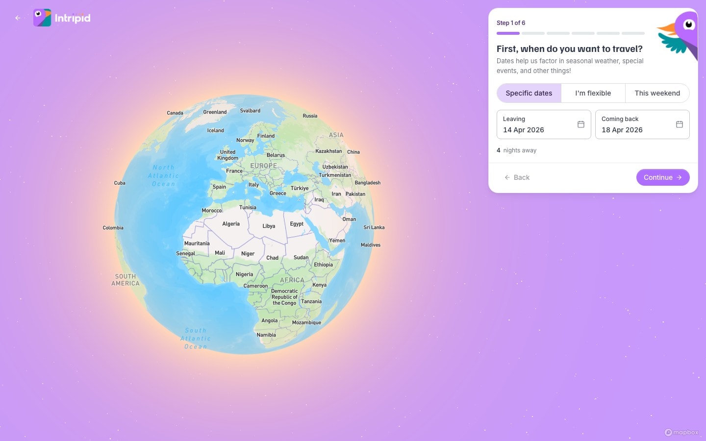 Destination Discovery ranking places against dates, budget and taste